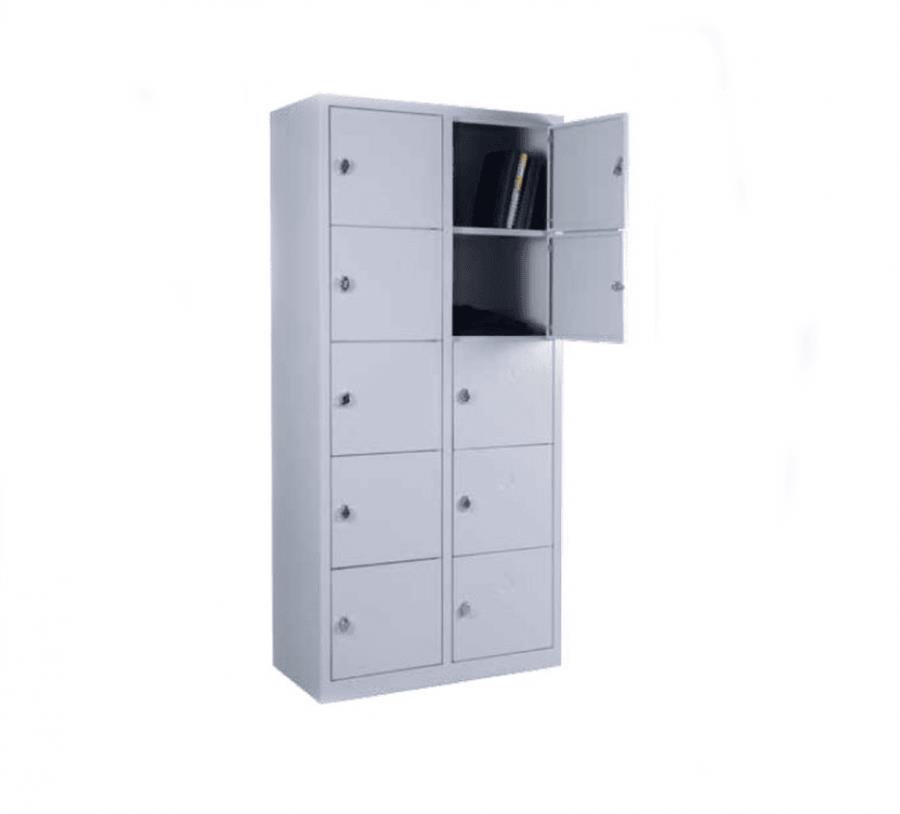 2’li 10 Bölmeli Metal Emanet Dolabı